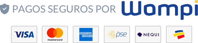 Wompi con PSE, Bancolombia, Nequi, Visa, Mastercard y American Express